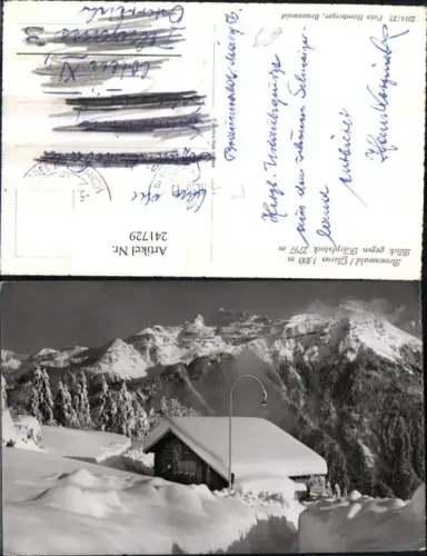 241729,Braunwald Blick geg. Kärpfstock Bergkulisse Winterbild Kt Glarus