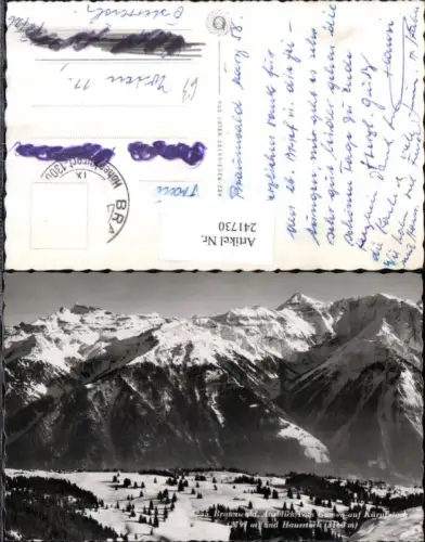 241730,Braunwald Ausblick v. Gumen auf Kärpfstock u. Hausstock Kt Glarus