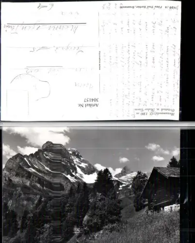 304157,Braunwald Ortstock u. Hoher Turm Bergkulisse Kt Glarus