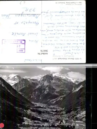 304176,Glarner Hinterland m. Tödi Gemfsfayren u. Claridenstock b. Braunwald Bergkulisse Kt Glarus