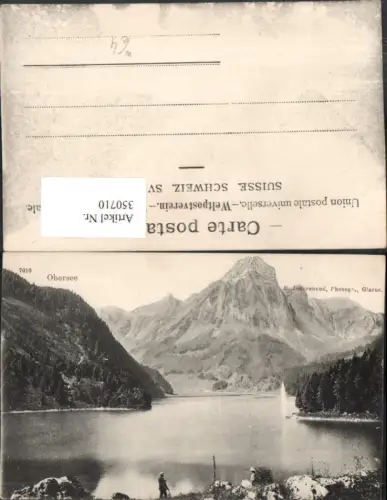 350710,Obersee See Bergkulisse Kt Glarus