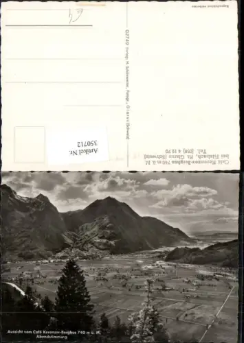 350712,Aussicht vom Cafe Kerenzer-Berghus b. Filzbach Bergkulisse Kt Glarus