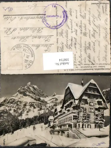 350714,Braunwald Hotel Alpenblick Bergkulisse Winterbild Kt Glarus