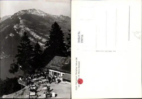 350716,Cafe Kerenzer Berghus b. Filzbach Bergkulisse Kt Glarus
