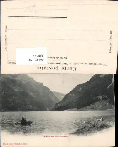 440477,Abend am Klönthalersee See Bergkulisse Kt Glarus