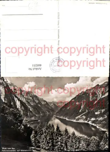 460251,Blick von d. Schwammhöhe auf Klöntalersee Bergkulisse Kt Glarus