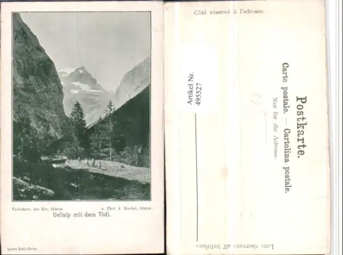495527,Uelialp mit dem Tödi Bergkulisse Kt Glarus