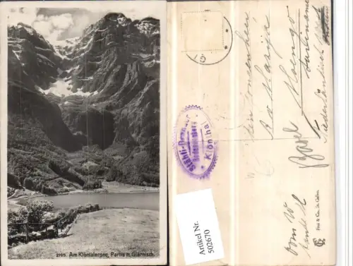 502670,Klöntalersee See m. Glärnisch Bergkulisse Kt Glarus