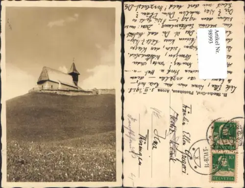 98993,Arosa Kirche am Berg Graubünden