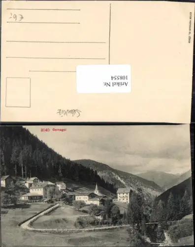 108554,Gemagoi Häuseransicht 1910 pub Photoglob 3140 Kt Graubünden