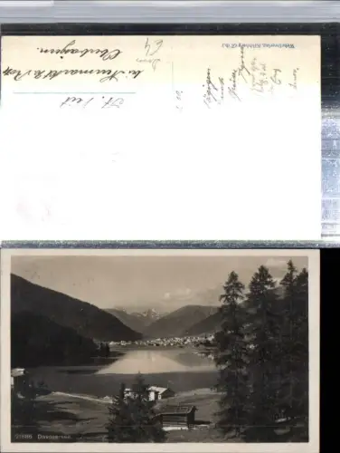 309670,Davosersee See b. Davos Bergkulisse Kt Graubünden