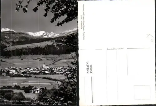 350604,Flims Totale geg. Segnespass Bergkulisse Kt Graubünden