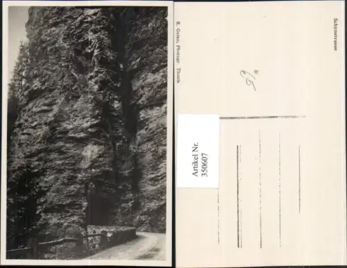 350607,Foto AK Schynstraße Straße Tunnel Kt Graubünden