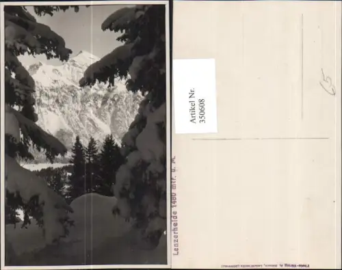 350608,Foto AK Lenzerheide Bergkulisse Winterbild Kt Graubünden