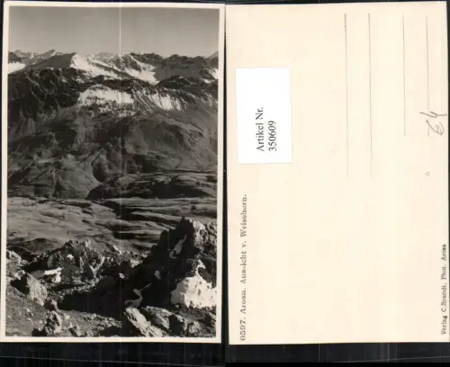 350609,Foto AK Arosa Aussicht vom Weisshorn Bergkulisse Kt Graubünden