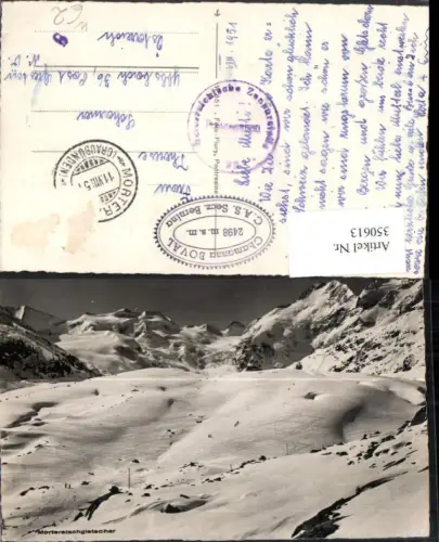 350613,Morteratschgletscher Bergkulisse Winterbild Kt Graubünden