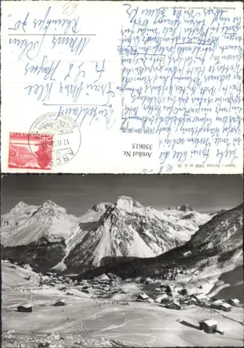 350615,Innter-Arosa Totale Bergkulisse Winterbild Kt Graubünden