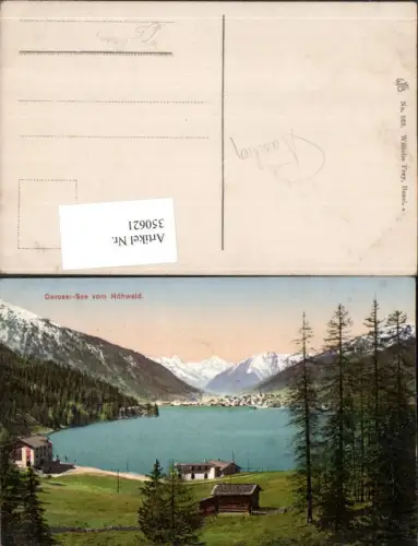 350621,Davoser-See b. Davos vom Höhwald Bergkulisse Kt Graubünden