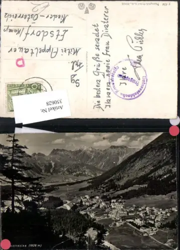 350628,Pontresina Totale Bergkulisse Kt Graubünden