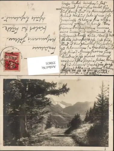 350631,Arosa Waldweg m. Erz- und Rothorn Bergkulisse Kt Graubünden