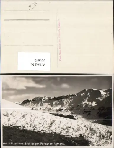 350642,Stätzerhorn Blick geg. Parpaner-Rothorn Bergkulisse Kt Graubünden