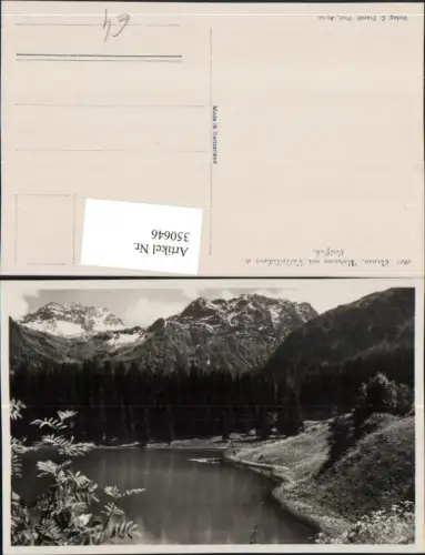 350646,Arosa Untersee See m. Valbellahorn u. Leidfluh Bergkulisse Kt Graubünden