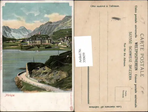 350659,Maloja Teilansicht Bergkulisse Kt Graubünden