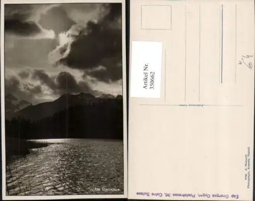 350662,Statzersee See Bergkulisse Kt Graubünden