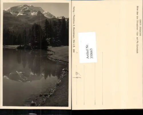 350663,Oberengadin Blick über den Silvaplaner-See auf Piz Corvatsch Bergkulisse Kt Graubünden