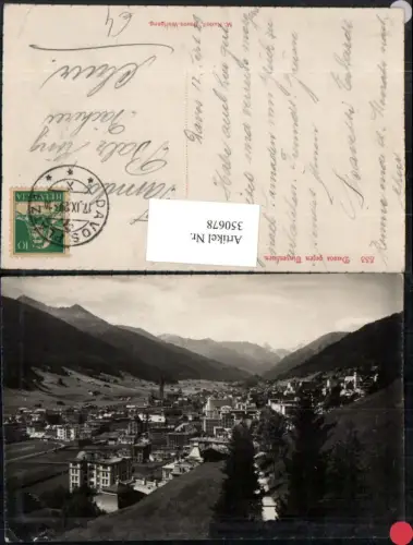 350678,Davos Totale geg. Tinzenhorn Bergkulisse Kt Graubünden