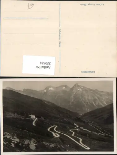 350684,Splügenberg Bergkulisse Kt Graubünden