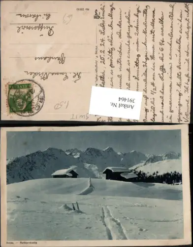 391464,Arosa Rothornkette Bergkulisse Winterbild Kt Graubünden