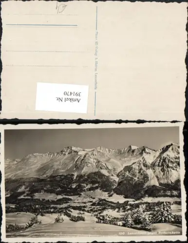 391470,Lenzerheide geg. Rothornkette Bergkulisse Winterbild Kt Graubünden