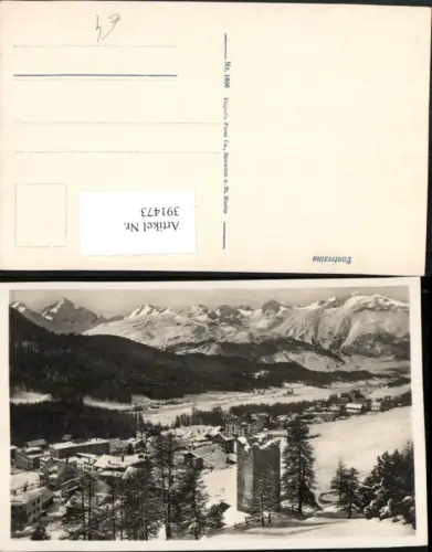 391473,Pontresina Totale Bergkulisse Winterbild Kt Graubünden