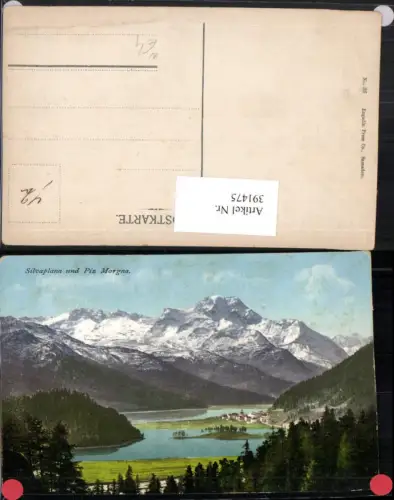 391475,Silvaplana u. Piz Morgna Bergkulisse Kt Graubünden