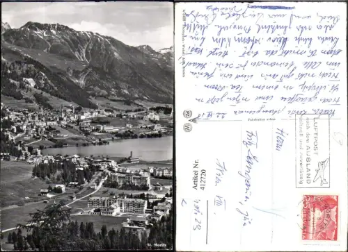 412720,St. Moritz Totale Bergkulisse Kt Graubünden