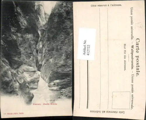 412722,Viamala Zweite Brücke Schlucht Kt Graubünden