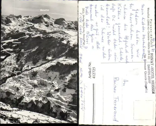 412725,Parsenn Abfahrt Weissfluh Conters Küblis Bergkulisse Kt Graubünden