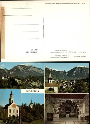 412731,Rhäzüns Totale Schloss Kirche Mehrbildkarte Kt Graubünden