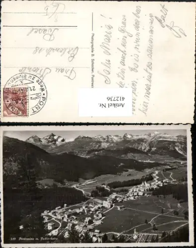 412736,Pontresina Totale m. Julierkette Bergkulisse Kt Graubünden