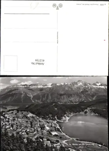 412739,St. Moritz Totale m. Piz Languard Bergkulisse Kt Graubünden