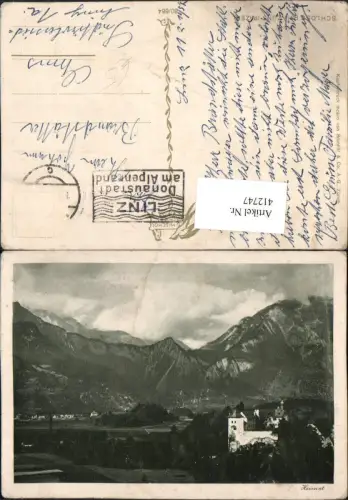 412747,Schloss Rhäzüns Bergkulisse Kt Graubünden