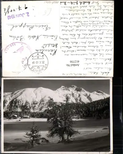 412750,Foto AK St. Moritz Bergkulisse Winterbild Kt Graubünden