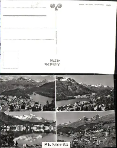 412761,St. Moritz Totale Bergkulisse Mehrbildkarte Kt Graubünden