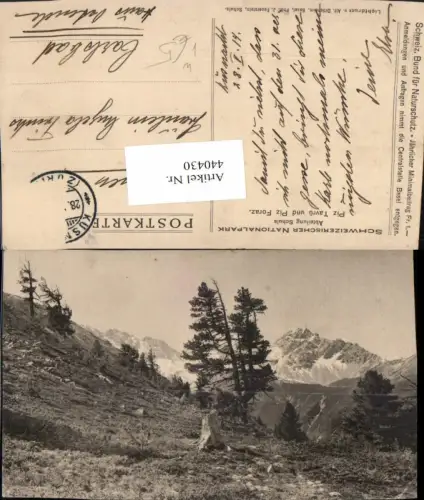 440430,Piz Tavrü Piz Foraz b. Scuol Bergkulisse Kt Graubünden pub Schweiz. Bund f. Naturschutz