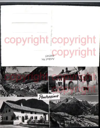 460345,Pontresina Totale Haus Mehrbildkarte Kt Graubünden