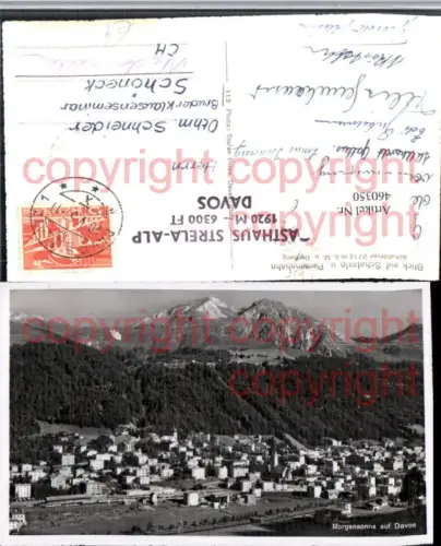 460350,Davos Totale m. Schatzalp Bergkulisse Kt Graubünden