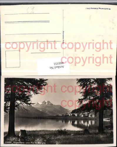 460351,Silvaplana Totale m. Piz Margna Bergkulisse Kt Graubünden