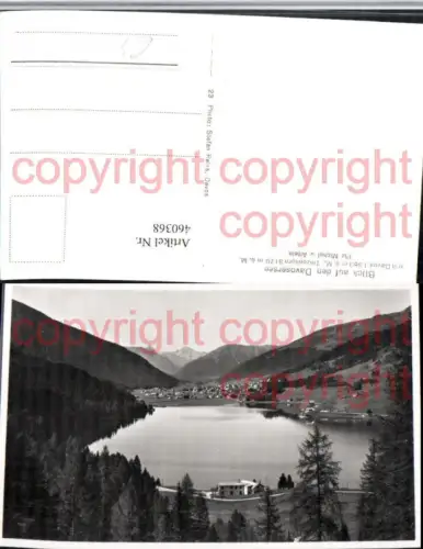 460368,Davosersee See b. Davos Totale Bergkulisse Kt Graubünden
