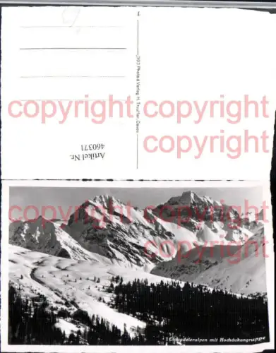 460371,Calvadeleralp b. Davos Bergkulisse Kt Graubünden